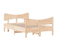 vidaXL Bed Frame without Mattress 120x190 cm Small Double Solid Wood Pine