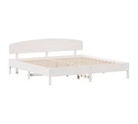 Bed Frame with Headboard Bed Base Mattress Foundation Solid Wood Pine vidaXL
