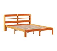 Bed Frame with Headboard Bed Base Mattress Foundation Solid Wood Pine vidaXL