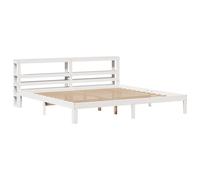 Bed Frame with Headboard Bed Base Mattress Foundation Solid Wood Pine vidaXL
