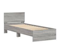 vidaXL Bed Frame Without Mattress With Headboard Sonoma Oak 90X200 cm, Brown