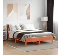 Bed Frame with Headboard Bedroom Bedstead Bed Base Solid Wood Pine vidaXL
