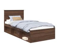 Bed Frame with Headboard Engineered wood Modern Bedroom Centerpiece vidaXL