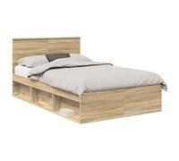 Bed Frame with Headboard Engineered wood Modern Bedroom Centerpiece vidaXL