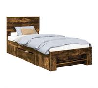 Bed Frame with Headboard Engineered Wood Modern Bedroom Furniture Chic vidaXL