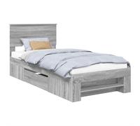 Bed Frame with Headboard Engineered Wood Modern Bedroom Furniture Chic vidaXL