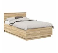 Bed Frame with Headboard Engineered Wood Modern Rectangular Adjustable vidaXL