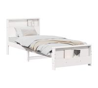 Bed Frame with Headboard Engineered Wood Platform Wooden Pine Modern vidaXL