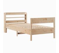 Bed Frame with Headboard Home Bedroom Bed Base Bedstead Solid Wood Pine vidaXL