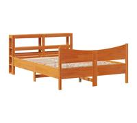 Bed Frame with Headboard Home Bedroom Bed Base Bedstead Solid Wood Pine vidaXL