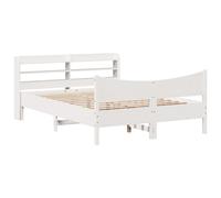 Bed Frame with Headboard Home Bedroom Bed Base Bedstead Solid Wood Pine vidaXL