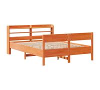 Bed Frame with Headboard Home Bedroom Bed Base Bedstead Solid Wood Pine vidaXL