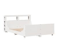 vidaXL Bed Frame Without Mattress Wax Brown 120X200 cm Solid Wood Pine, Brown