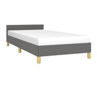 Bed Frame with Headboard Mattress Foundation Upholstered Bed Fabric vidaXL