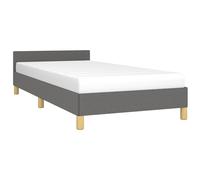 Bed Frame with Headboard Mattress Foundation Upholstered Bed Fabric vidaXL