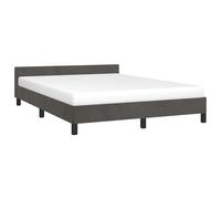 Bed Frame with Headboard Mattress Foundation Upholstered Bed Velvet vidaXL
