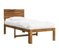 Bed Frame with Headboard ROSTOCK Solid Acacia Wood Wooden Bed Frame Base vidaXL