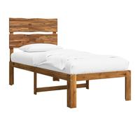 Bed Frame with Headboard ROSTOCK Solid Acacia Wood Wooden Bed Frame vidaXL