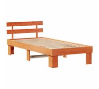 Bed Frame with Headboard Solid Pine Wood Bedroom Furniture Modern Sleek vidaXL