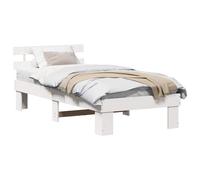 vidaXL Bed Frame with Headboard Wax Brown 80 x 200 cm Solid Pine Wood, Brown