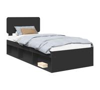 Bed Frame with Headboard Solid Pine Wood Bedroom Modern Sturdy Durable vidaXL