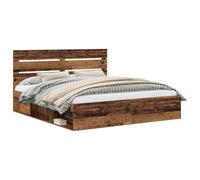 Bed Frame with Headboard Solid Pine Wood Modern Bedroom Contemporary vidaXL