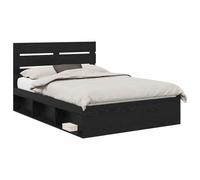 Bed Frame with Headboard Solid Pine Wood Modern Bedroom Contemporary vidaXL