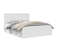 Bed Frame Grey Sonoma 160 x 200 cm Solid Pine Wood