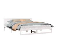 Bed Frame with Headboard Solid Pine Wood Modern Minimalist Design Sleek vidaXL