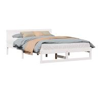 Bed Frame with Headboard Solid Pine Wood Modern Minimalist Design Sleek vidaXL