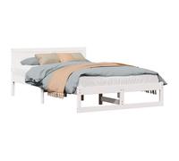 Bed Frame with Headboard Solid Pine Wood Modern Minimalist Design Sleek vidaXL