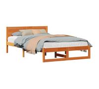 Bed Frame with Headboard Solid Pine Wood Modern Minimalist Design Sleek vidaXL