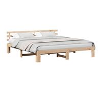 Bed Frame with Headboard Solid Pine Wood Modern Minimalist Style Fixed vidaXL