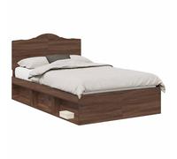Bed Frame with Headboard Solid Pine Wood Modern Simple Sturdy Stylish vidaXL