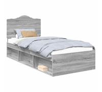 Bed Frame with Headboard Solid Pine Wood Modern Simple Sturdy Stylish vidaXL