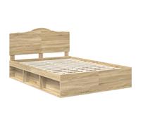 Bed Frame with Headboard Solid Pine Wood Modern Simple Sturdy Stylish vidaXL