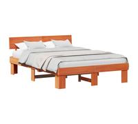 Bed Frame with Headboard Solid Pine Wood Modern Stylish Beds Minimalist vidaXL