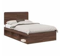 Bed Frame with Headboard Solid Pine Wood Modern Wooden Stylish Indoor vidaXL