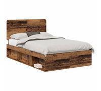 Bed Frame with Headboard Solid Pine Wood Modern Wooden Stylish Indoor vidaXL
