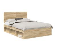 Bed Frame with Headboard Solid Pine Wood Modern Wooden Stylish Indoor vidaXL