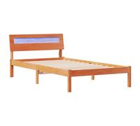 Bed Frame with Headboard Solid Pine Wood Platform Modern Rectangular vidaXL