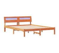 Bed Frame with Headboard Solid Pine Wood Platform Modern Rectangular vidaXL