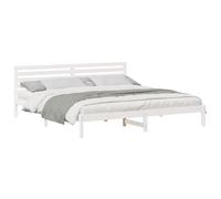 Bed Frame with Headboard Solid Pine Wood Platform Rectangular Bedroom vidaXL