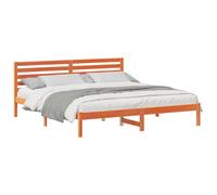 Bed Frame with Headboard Solid Pine Wood Platform Rectangular Bedroom vidaXL