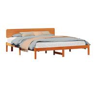 Bed Frame with Headboard Solid Pine Wood Wooden Modern Design Indoor vidaXL