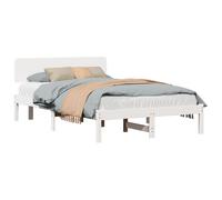 Bed Frame with Headboard Solid Pine Wood Wooden Modern Design Indoor vidaXL