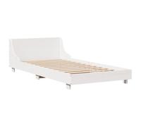 Bed Frame with Headboard White 75x190 cm Small Single Solid Wood Pine vidaXL