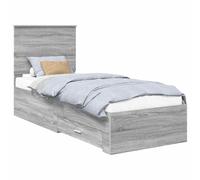 Bed Frame with Headboard with Drawer Engineered Wood Modern Storage vidaXL