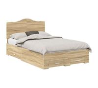 Bed Frame with Headboard with Drawer Engineered Wood Modern Storage vidaXL