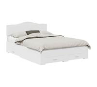 Bed Frame with Headboard with Drawer Engineered Wood Storage Modern vidaXL